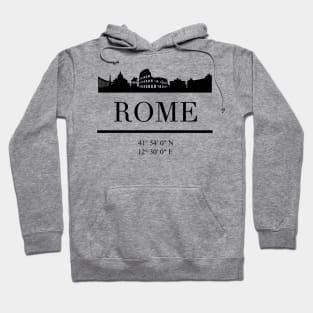 ROME ITALY BLACK SILHOUETTE SKYLINE ART Hoodie